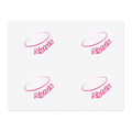 Pink 'Nytrx' Logo Sticker Sheet — Cute Retro Space Emblem Pack